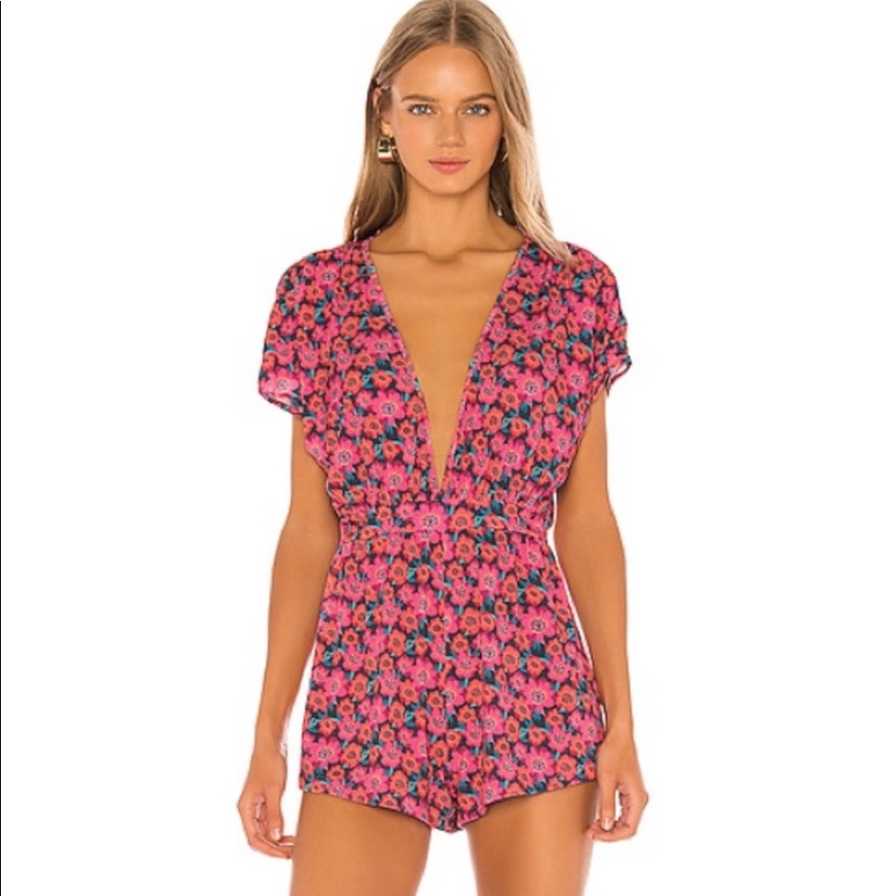 Revolve floral romper/jumpsuit